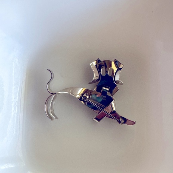Vintage Beau Sterling Dog Pin Brooch - Picture 3 of 9